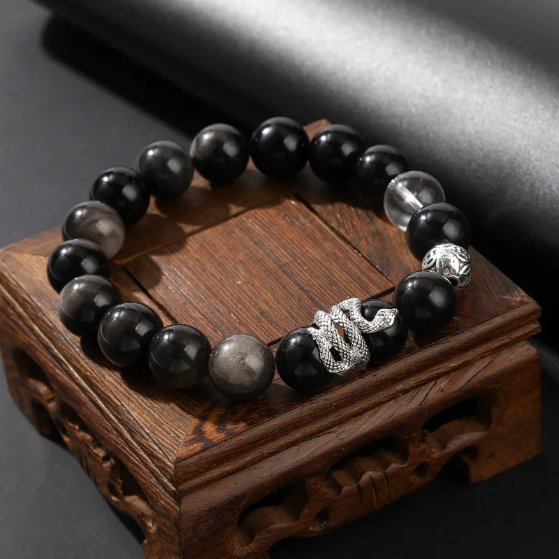 Tanner Obsidian Bracelets Unisex-3
