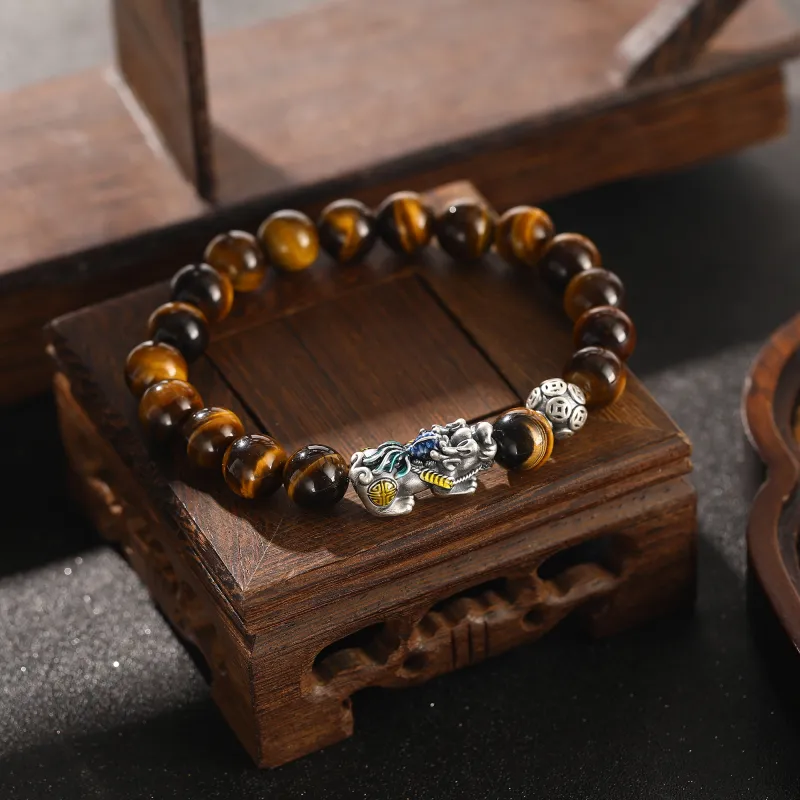 Tanner Tiger's Eye Stone Bracelets Unisex-4