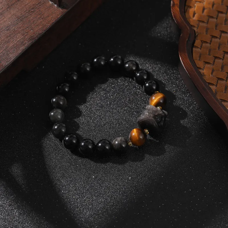 Tanner Obsidian Bracelets Unisex-4