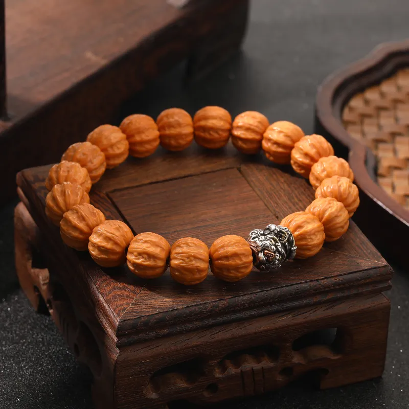 Tanner Monkey Head Walnut Bracelets Unisex-4