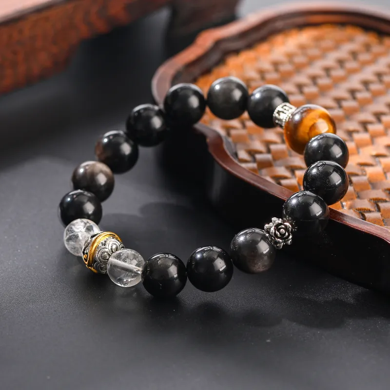 Tanner Obsidian Jade Bracelets Unisex-3