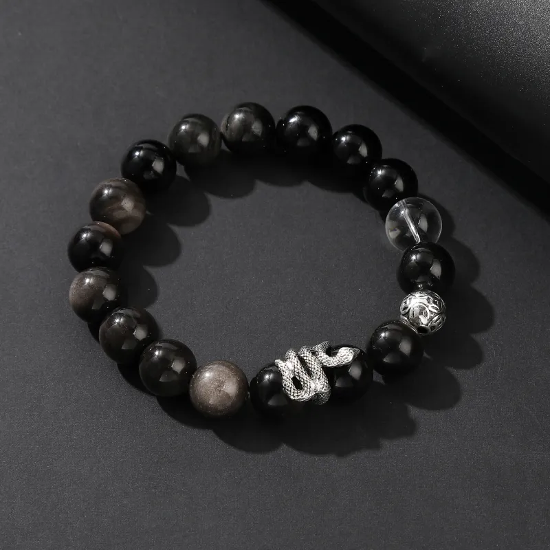 Tanner Obsidian Bracelets Unisex-2