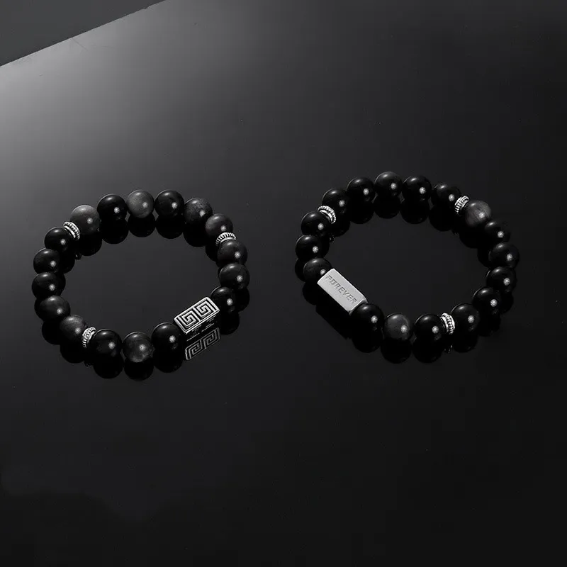 Tanner Obsidian Bracelets Unisex-3