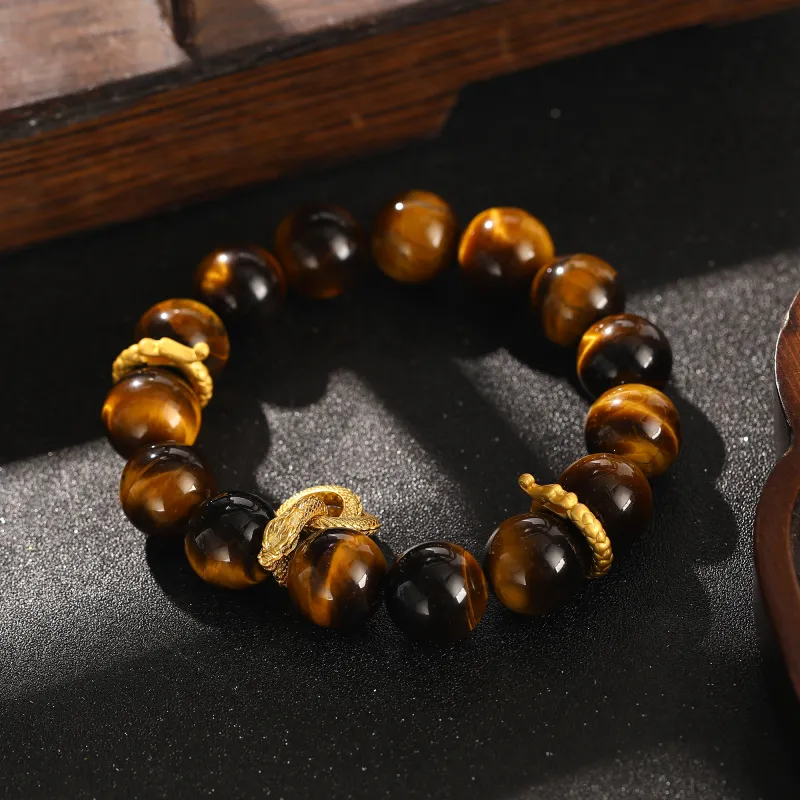 Tanner Tiger's Eye Stone Bracelets Unisex-3