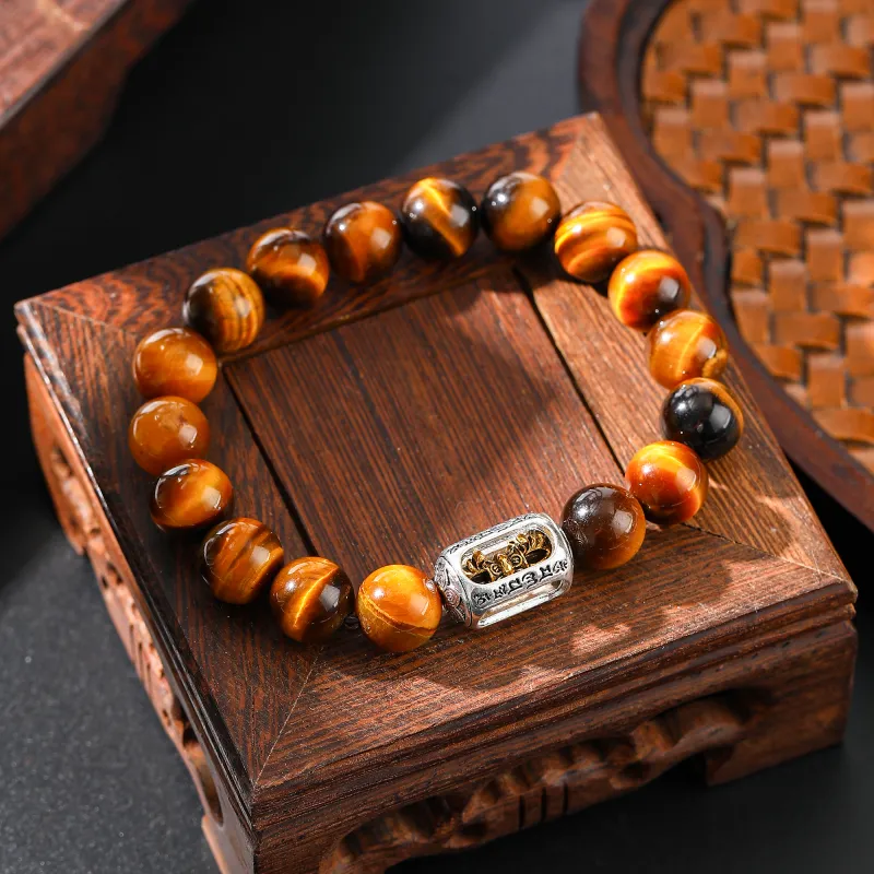 Tanner Tiger's Eye Stone Bracelets Unisex-2