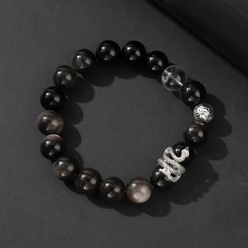 Tanner Obsidian Bracelets Unisex-5