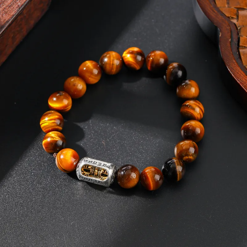 Tanner Tiger's Eye Stone Bracelets Unisex-5