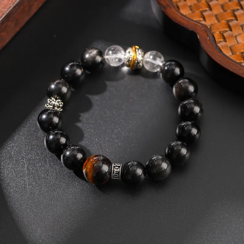 Tanner Obsidian Jade Bracelets Unisex-2