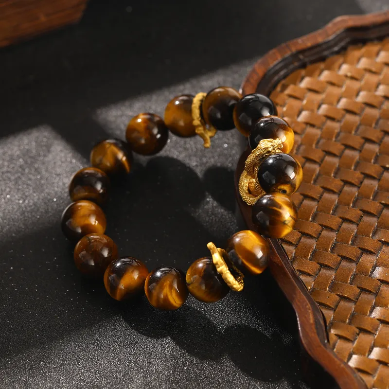 Tanner Tiger's Eye Stone Bracelets Unisex-4