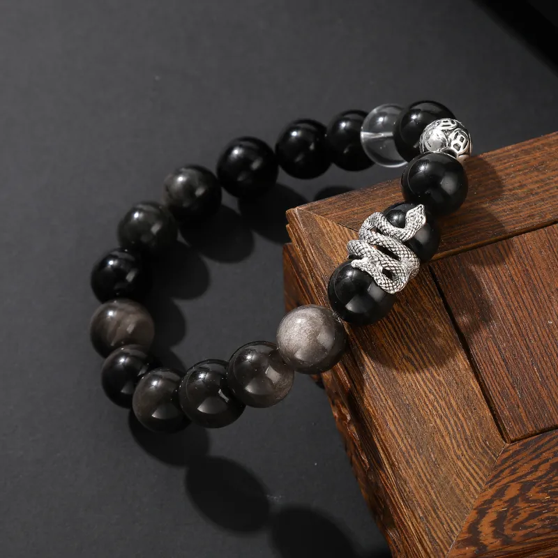 Tanner Obsidian Bracelets Unisex-4