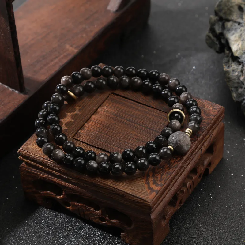 Tanner Obsidian Bracelets Unisex-2