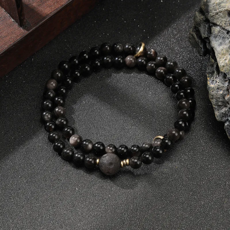 Tanner Obsidian Bracelets Unisex-4