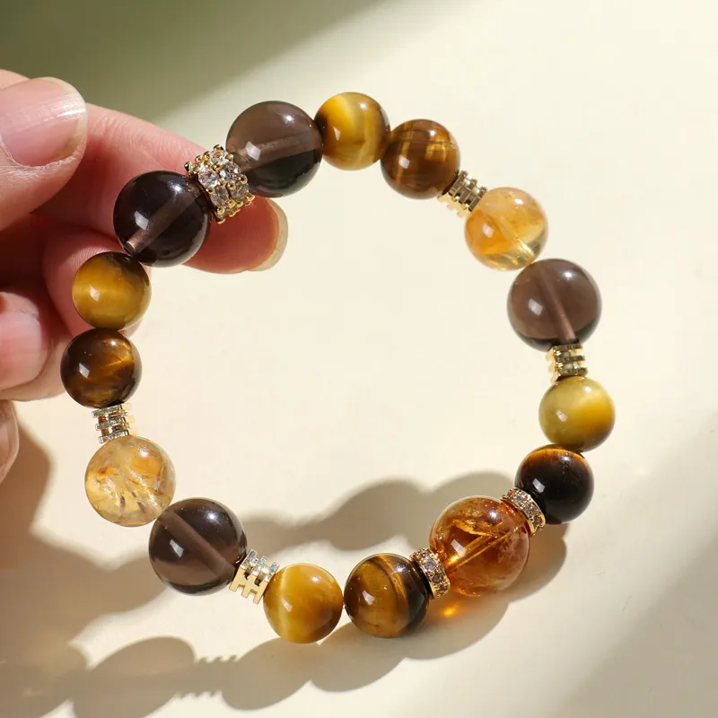 Tanner Tiger's Eye Stone Bracelets Unisex-3