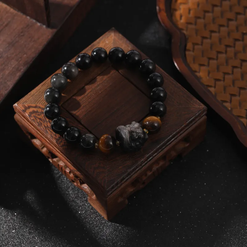 Tanner Obsidian Bracelets Unisex-2