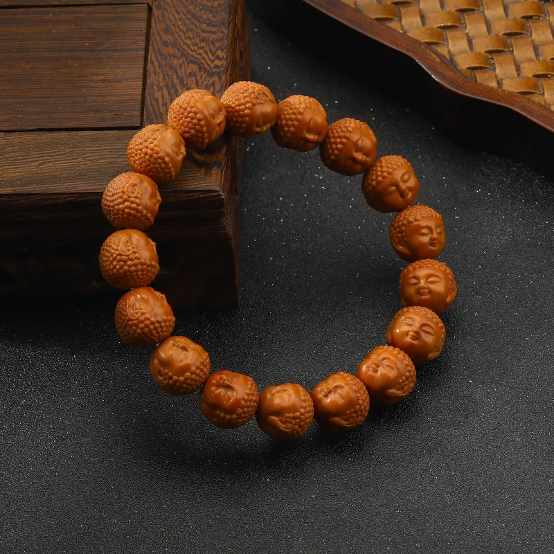 Tanner Monkey Head Walnut Bracelets Unisex-4