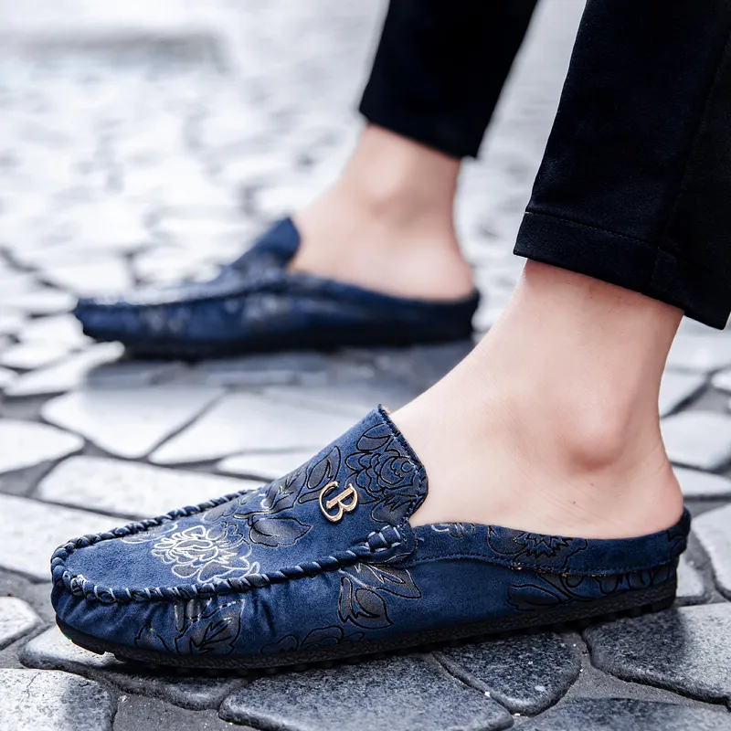 Mr. Thorn Tree Rubber Sole Stitching Sequins Slip Resistant Abrasion Resistant Closed Toe Slippers Men's-9