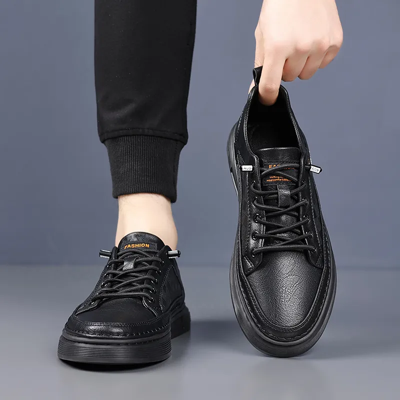 Mr. Thorn Tree Low-Top Skateboard Shoes Men's Black-1