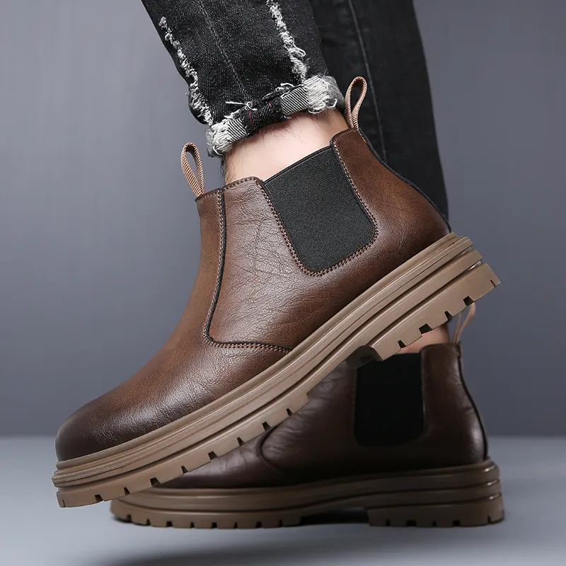 Mr. Thorn Tree Ankle Length Chelsea Boots Men's Brown-5