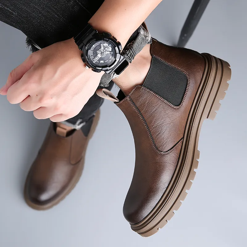 Mr. Thorn Tree Ankle Length Chelsea Boots Men's Brown-4
