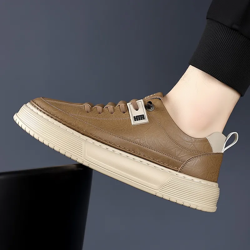 Mr. Thorn Tree Low-Top Skateboard Shoes Men's Khaki-2