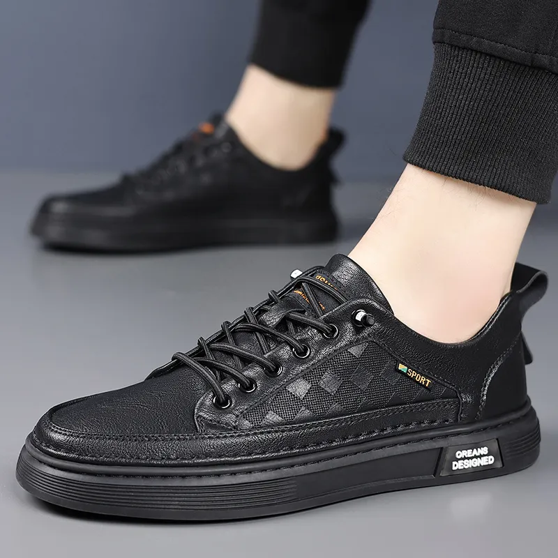 Mr. Thorn Tree Low-Top Skateboard Shoes Men's Black-4