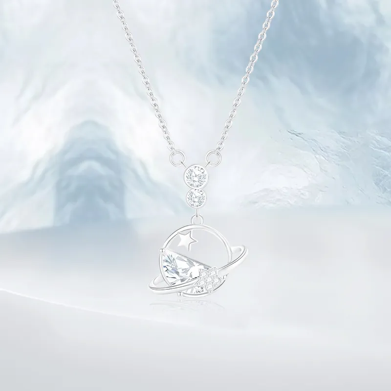 PRETTY DIARY S999 Fine Silver Necklaces Women's-1