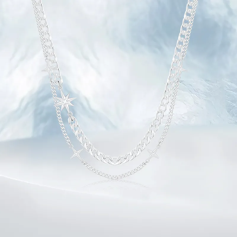 PRETTY DIARY Zircon Necklaces Unisex-1