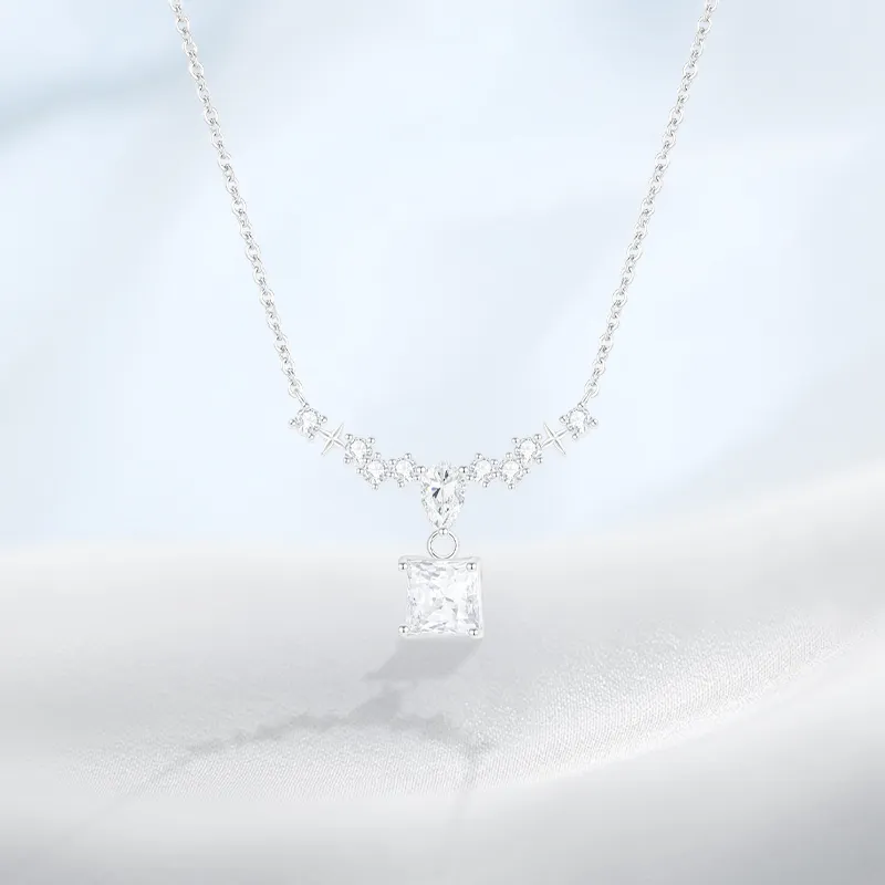 PRETTY DIARY Zircon Necklaces Women's-1
