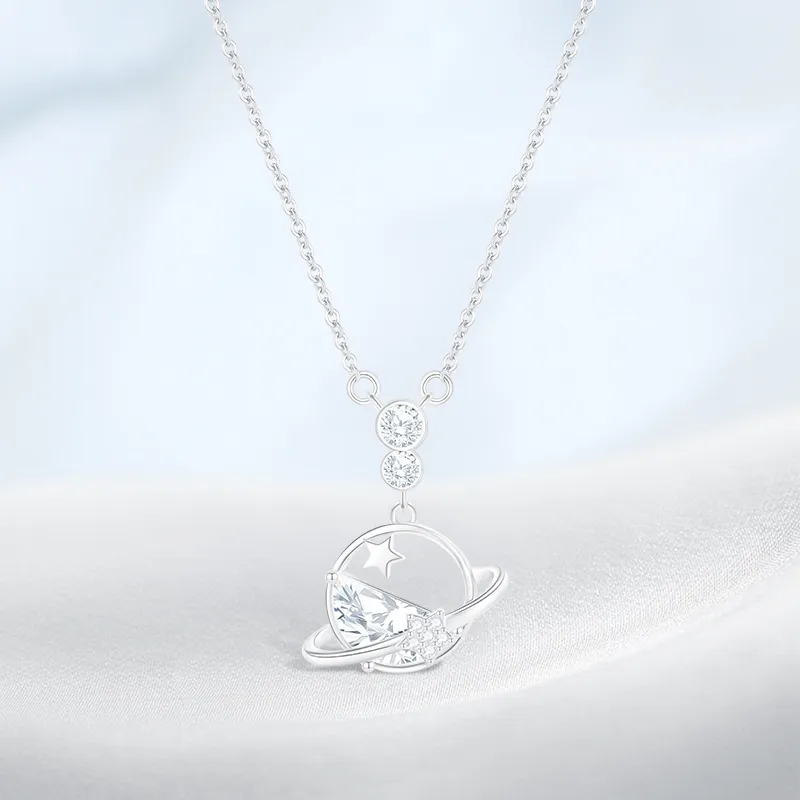 PRETTY DIARY S999 Fine Silver Necklaces Women's-2