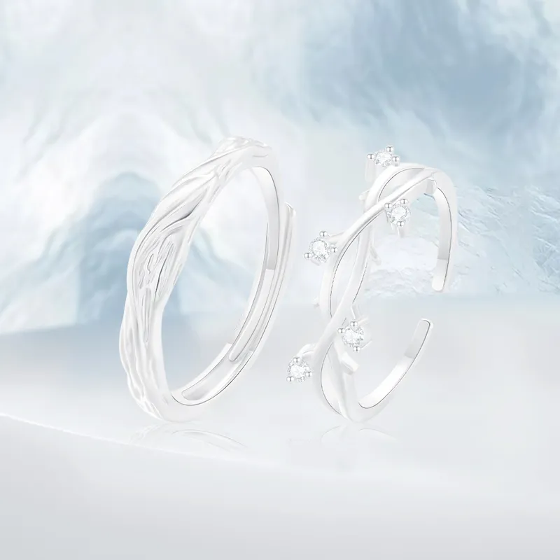 PRETTY DIARY Zircon Rings Unisex-2