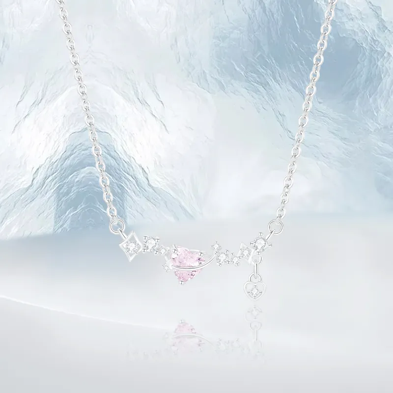 PRETTY DIARY Zircon Necklaces Women's-1