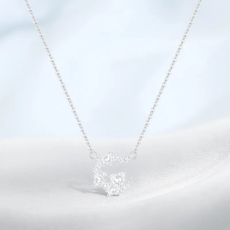 PRETTY DIARY S999 Fine Silver Necklaces Women's-1