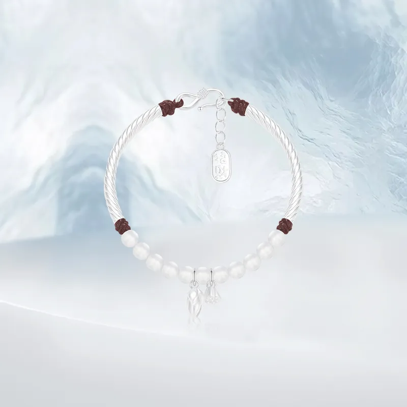PRETTY DIARY S999 Fine Silver Bangles Women's-1