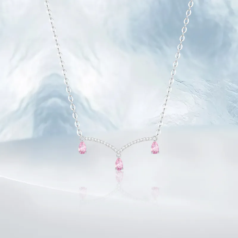 PRETTY DIARY Zircon Necklaces Women's-1