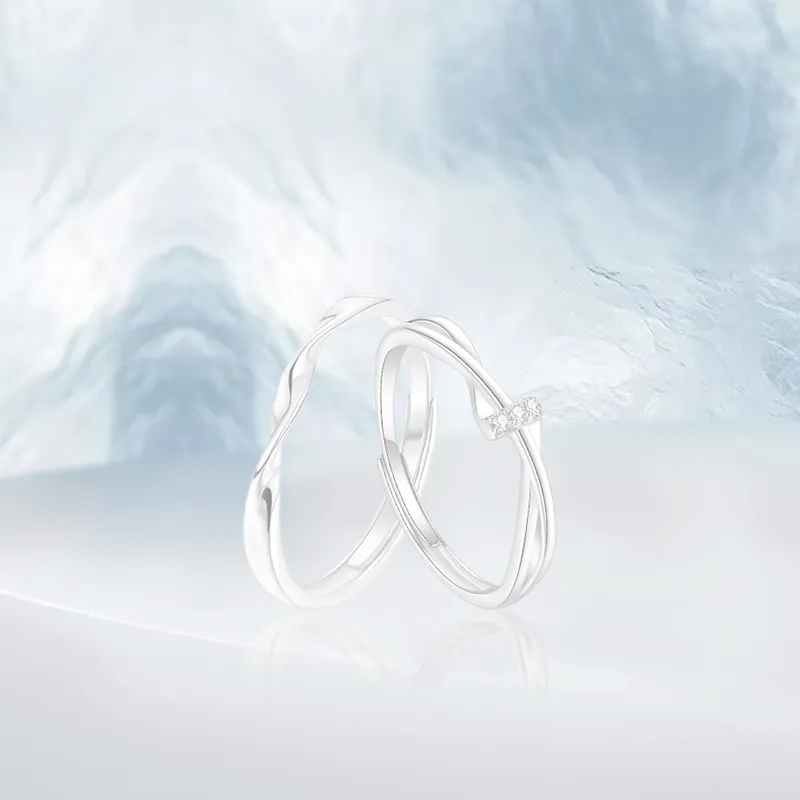PRETTY DIARY Zircon Rings Unisex-5