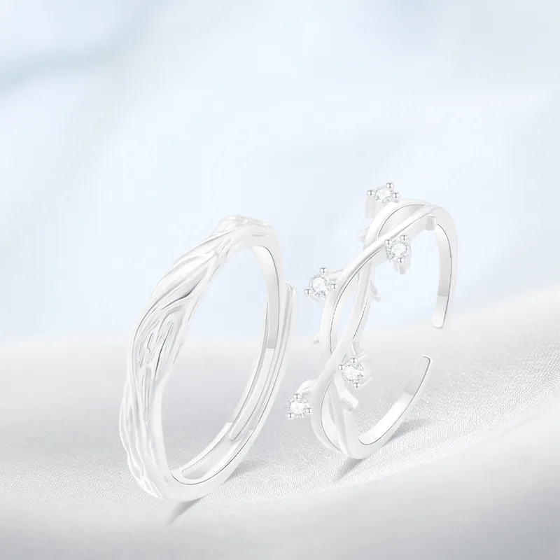 PRETTY DIARY Zircon Rings Unisex-1