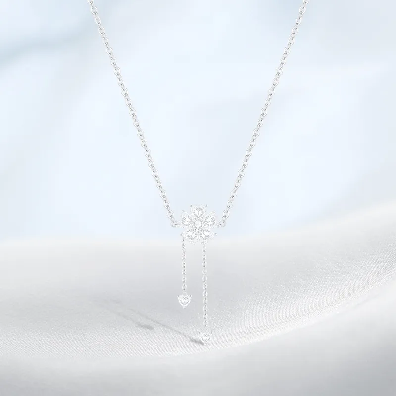 PRETTY DIARY Zircon Necklaces Women's-3