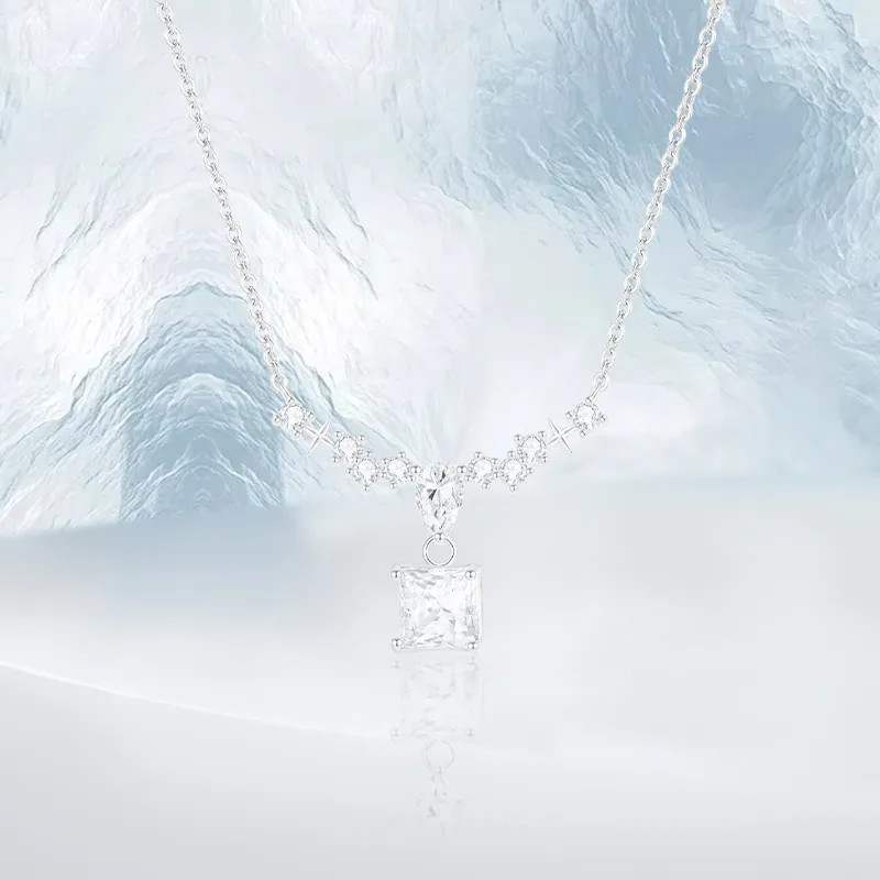 PRETTY DIARY Zircon Necklaces Women's-2