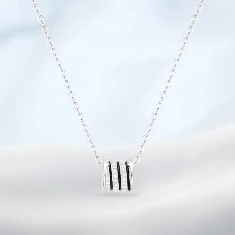 PRETTY DIARY Zircon Necklaces Unisex-2