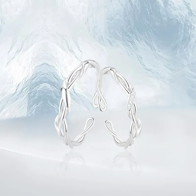 PRETTY DIARY S999 Fine Silver Rings Unisex-2