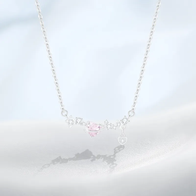 PRETTY DIARY Zircon Necklaces Women's-2