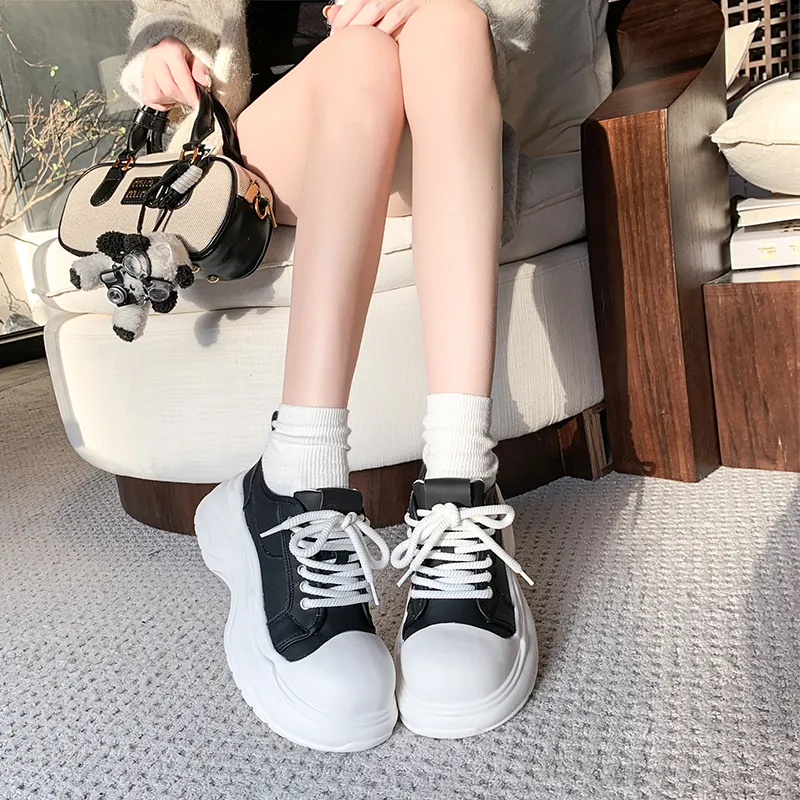 WENPU Height Increasing Lightweight Breathable Low-Top Casual Shoes Women's-11