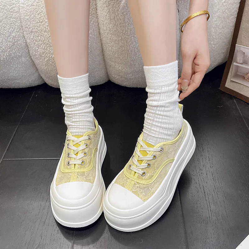WENPU Lightweight Breathable Height Increasing Low Top Skateboard Shoes Women's-2