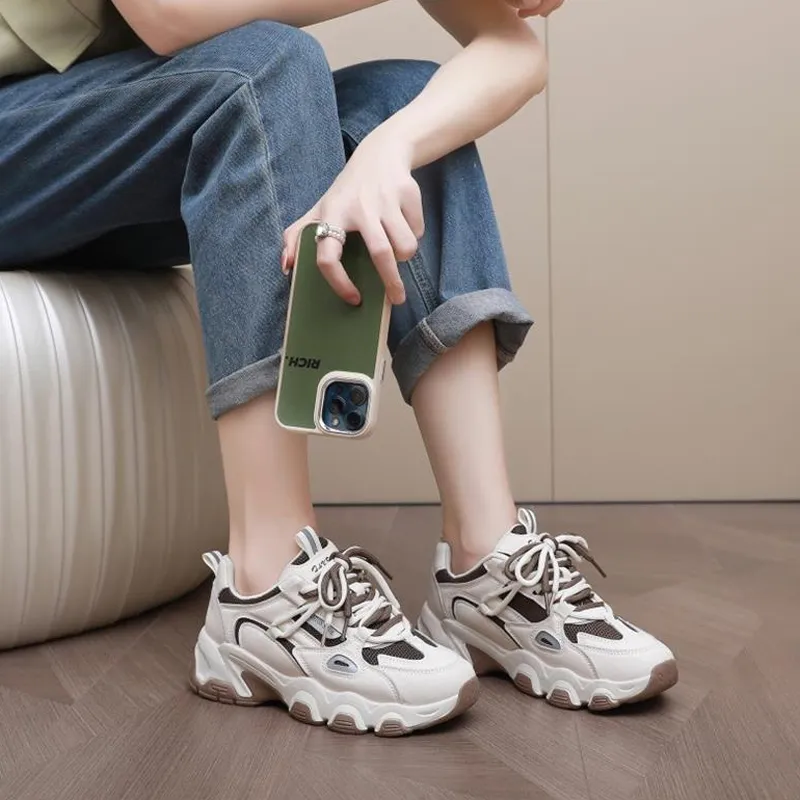 WENPU Low-Top Chunky Sneakers Women's-4