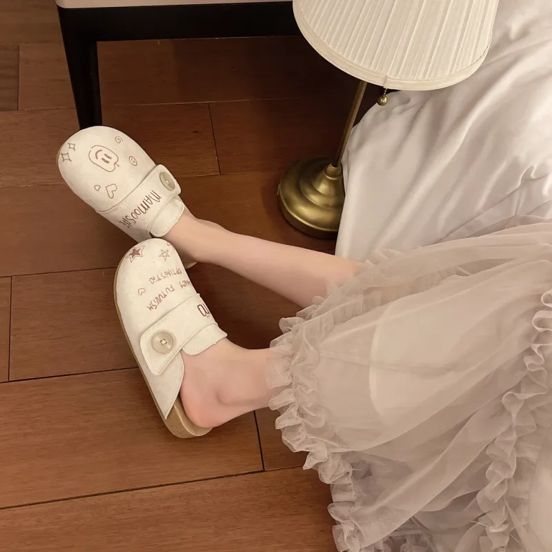WENPU Closed Toe Slippers Women's-9