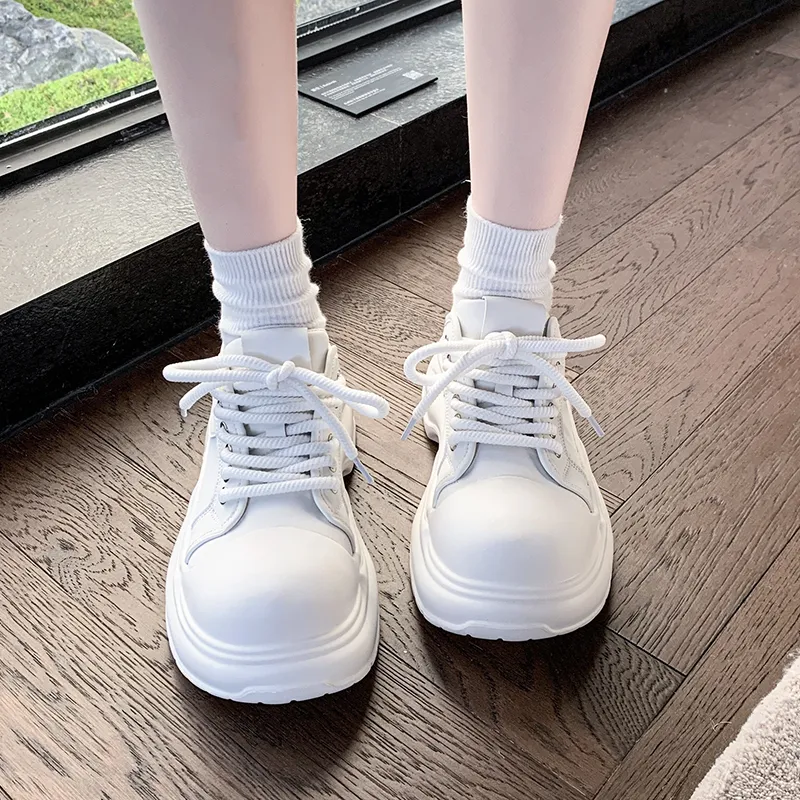 WENPU Height Increasing Lightweight Breathable Low-Top Casual Shoes Women's-4