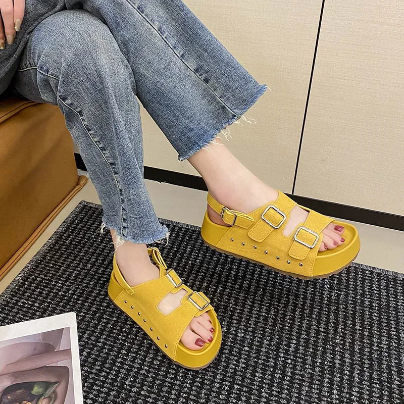 WENPU One Strap Sandals Women's-7