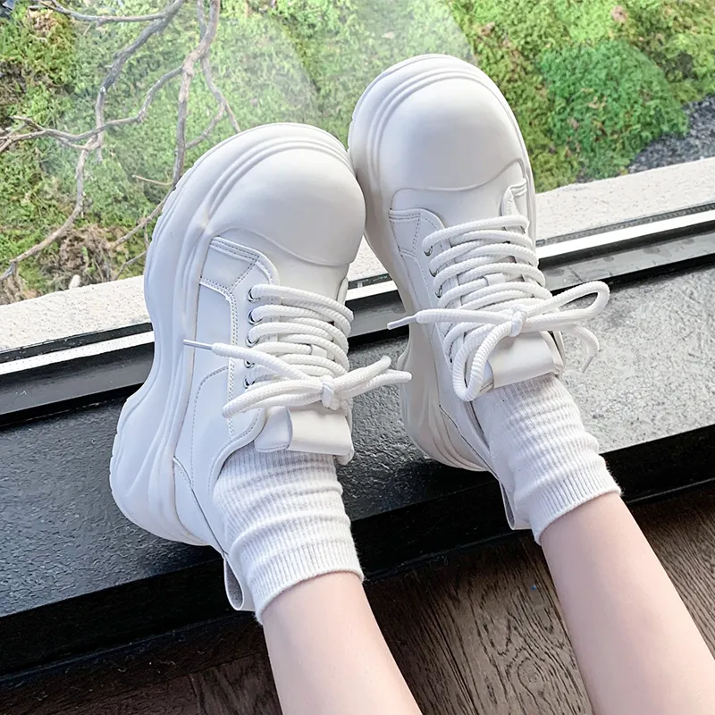 WENPU Height Increasing Lightweight Breathable Low-Top Casual Shoes Women's-3