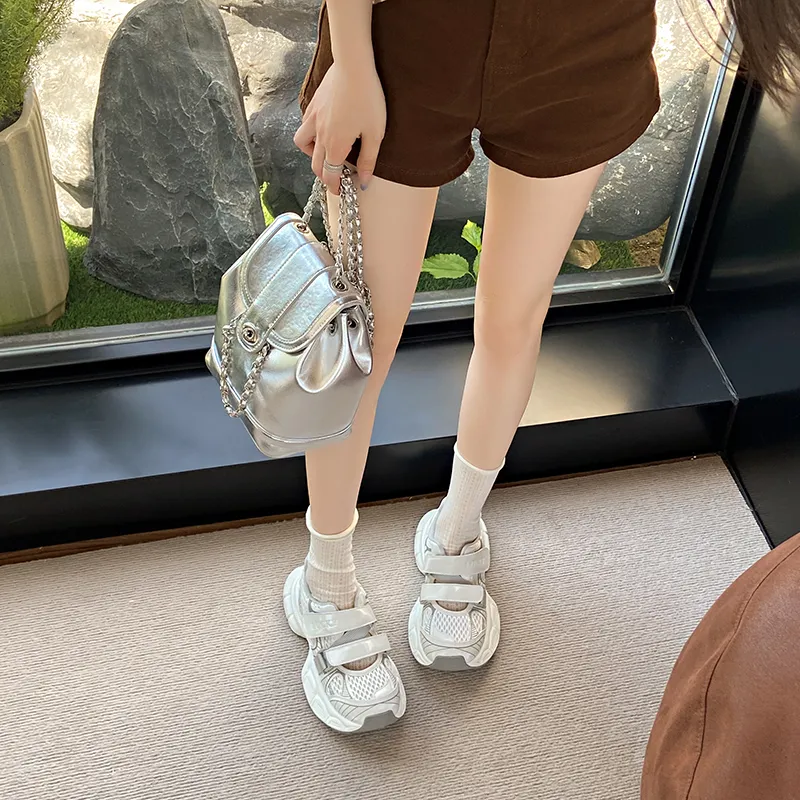WENPU Cushioning, Breathable, Lightweight Low Top Chunky Sneakers Women's-1