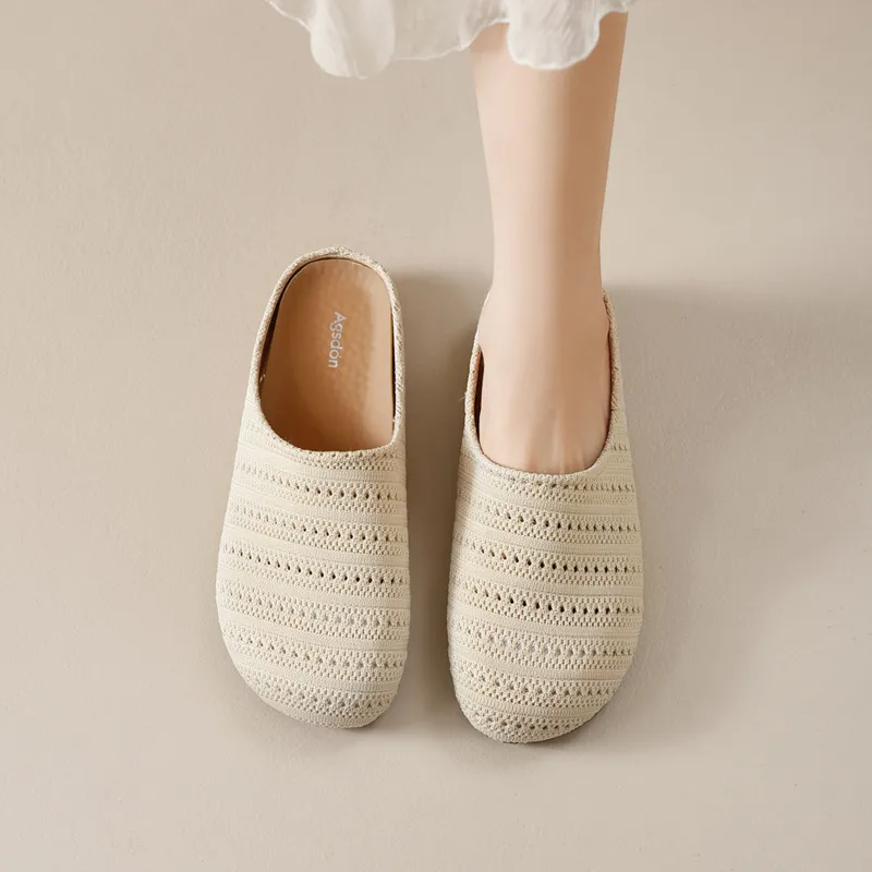 AGSDON Quiet Slip Resistant Closed Toe Slippers Women's-5